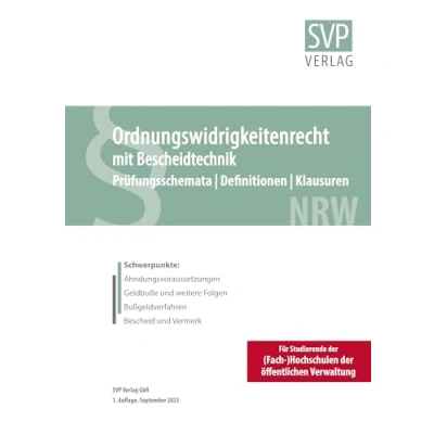 Afbeelding van Ordnungswidrigkeitenrecht mit Bescheidtechnik