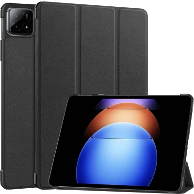Afbeelding van iMoshion Tablet Hoes Geschikt voor Xiaomi Pad 6S Pro 12.4 Trifold Bookcase Zwart