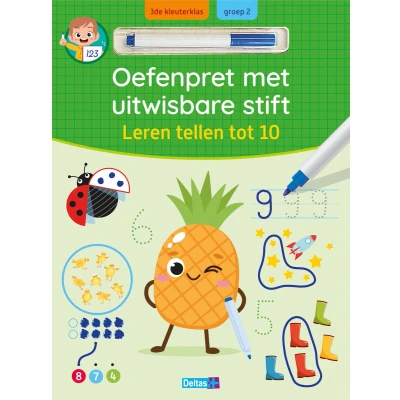 Afbeelding van Oefenpret met uitwisbare stift Leren tellen tot 10