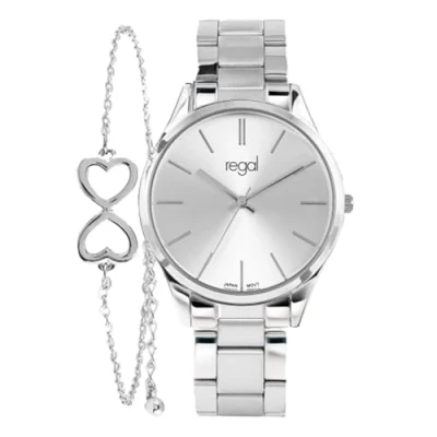 Afbeelding van Lucardi SET MIT Kostenlosem Armband Horloge silvercoloured, Dames, Maat: One Size, Silver coloured