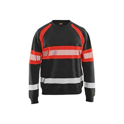 Afbeelding van Blaklader Sweater High Vis 3359 1158 Zwart/High Rood 4XL