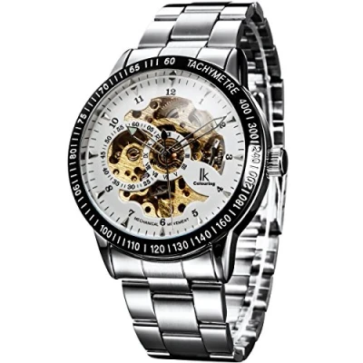 Afbeelding van Alienwork IK automatisch horloge, heren, dames, skelet, glazen bodem