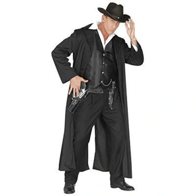 Afbeelding van Widmann Wilde Westen Kostuum Clyde Bounty Killer Man Zwart XXL Carnavalskleding Verkleedkleding
