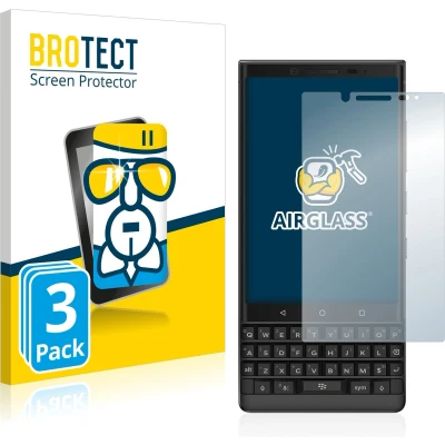 Afbeelding van BROTECT Screenprotector voor BlackBerry Key2 Folie Beschermfolie Beschermglas transparant (3 Stuks)