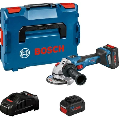 Afbeelding van Bosch Professional GWS 18V 15 SC Haakse slijper BITURBO Met 2x 18 V accu (5.5 Ah) en lader in L Boxx