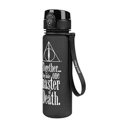 Afbeelding van Baagl Lekvrije drinkfles voor kinderen, 500 ml, school en sport, jongens meisjes, Tritan (Harry Potter Relieken van de dood)