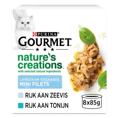 Afbeelding van 6x Gourmet Nature&#039;s Creations Zeevis 8 x 85 gr