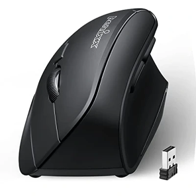 Image de Perixx PERIMICE 1600 dpi Souris ergonomique verticale pour droitier Desi Naturel OHNE KABEL Funk 2,4 GHz