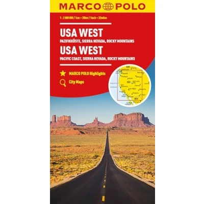 Afbeelding van Marco Polo Wegenkaart USA West