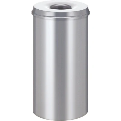 Afbeelding van Papierbak vlamdovend 50ltr zilver