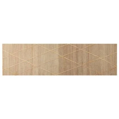 Afbeelding van YUVACIK Laagpolig vloerkleed Beige 80 x 300 cm Jute
