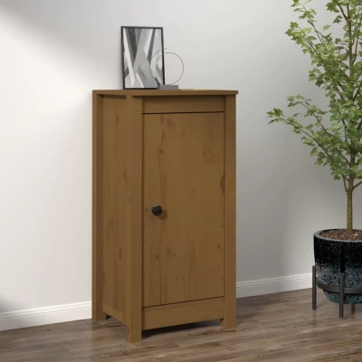 Afbeelding van Dressoir 40x35x80 cm massief grenenhout honingbruin