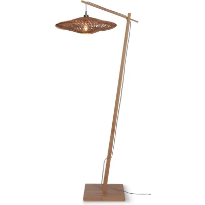 Afbeelding van GOOD&amp;MOJO Vloerlamp Zanzibar Bamboe/Rotan 73x55x176cm Bruin
