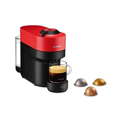 Image de Cafetière Krups Nespresso Vertuo Pop XN9205 1500W 0.5L Arrêt Automatique Minuterie Filtre Réutilisable Rouge