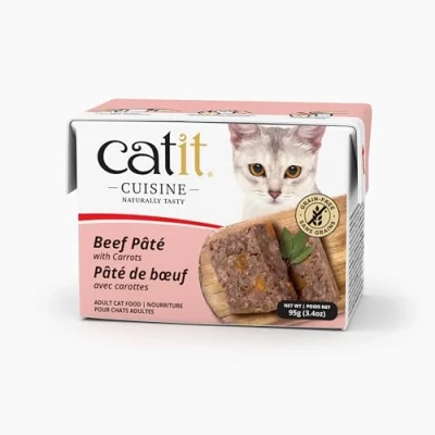 Afbeelding van 24x95g Catit Cuisine Paté Rund met Wortelen natvoer voor katten