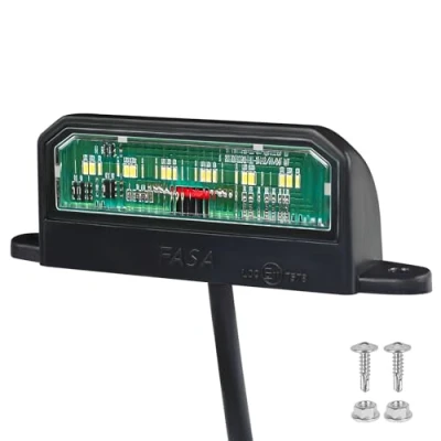 Afbeelding van Qiping led kentekenplaat, aanhangerverlichting, kentekenplaat voor 12 V/24 V, vrachtwagen, aanhanger, auto, voertuig, caravan,