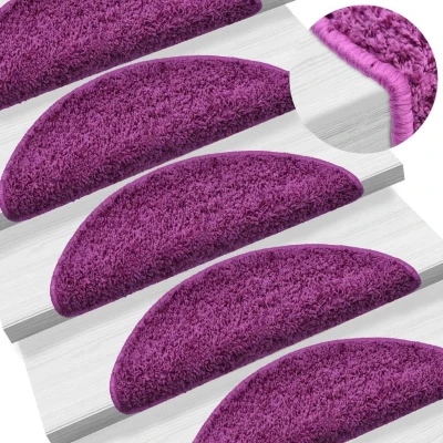 Afbeelding van Trapmatten 15 st 65x21x4 cm violet