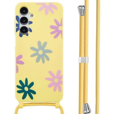 Afbeelding van imoshion hoesje Geschikt voor Samsung Galaxy A16 (5G) met koord Siliconen design Meerkleurig / Yellow Flower Distance