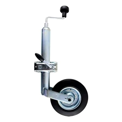 Afbeelding van p4U Winterhoff steunwiel met klemhouder voor aanhangwagen caravan 150 kg 48 mm