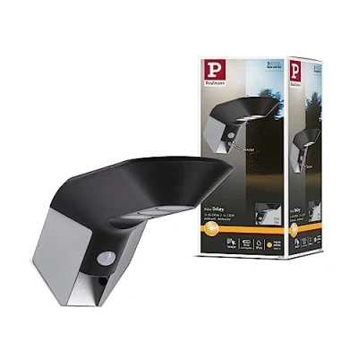 Afbeelding van Paulmann 94250 Soley Wandlamp op zonne energie met bewegingsmelder Energielabel: G (A G) 1.22 W Warmwit Antraciet