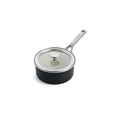 Afbeelding van Kitchenaid Steelpan M/deksel Mat Zwart 16 Cm