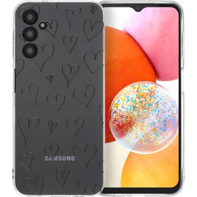 Afbeelding van iMoshion hoesje Geschikt voor Samsung Galaxy A14 (5G) / (4G) Siliconen Design Meerkleurig Hearts