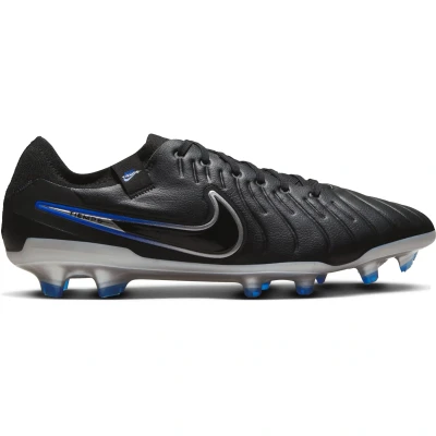 Afbeelding van Nike Performance Legend 10 PRO FG Voetbalschoenen met kunststof noppen, Heren, Maat: 39, Black/chrome/hyper royal Imitatieleer/ textiel
