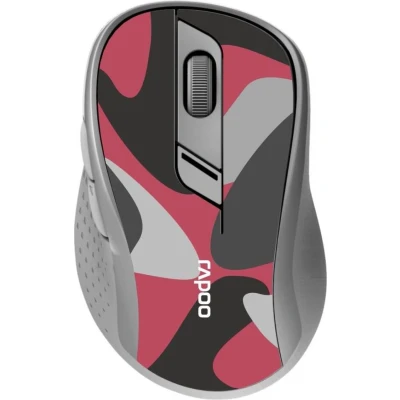 Afbeelding van Rapoo M500 Silent Stille Multimodus Draadloze Optische Muis Rood/Camouflage