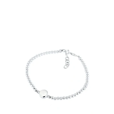 Afbeelding van Elli Mondstein Kugel RUND Armband, Dames, Maat: 16, Silber