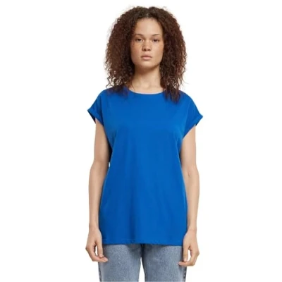 Image de Urban Classics Femme T shirt Thé à épaules dénudées pour femme, Bleu sportif, 3XL