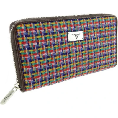 Afbeelding van Dames Portemonnee Staffa Jazzy Weave Harris Tweed muntvak met rits Glen Appin of Scotland