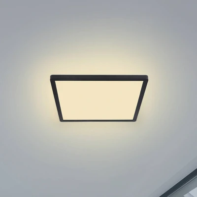Afbeelding van LED plafondlamp Sapana, hoekig, dimbaar, zwart