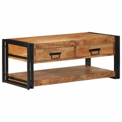 Afbeelding van vidaXL Salontafel 90x50x38 cm massief acaciahout
