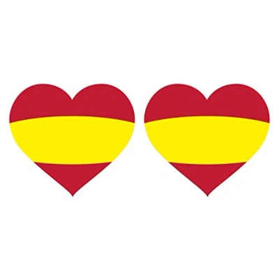 Afbeelding van Stickers Vlag Spanje (2 uds) Hart