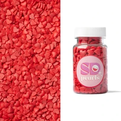 Afbeelding van SD Pearls Lot de 20 boîtes à sucre multicolores pour Saint Valentin, mariage, décoration gâteaux, muffins et desserts (rouge cœurs, 80 g)