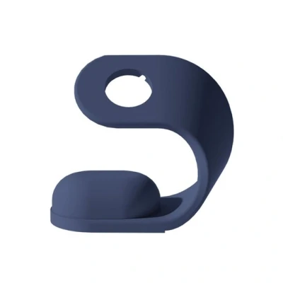 Afbeelding van Apple watch houder Siliconen Donkerblauw Geschikt voor