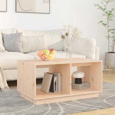 Afbeelding van Salontafel 80x50x40 cm massief grenenhout