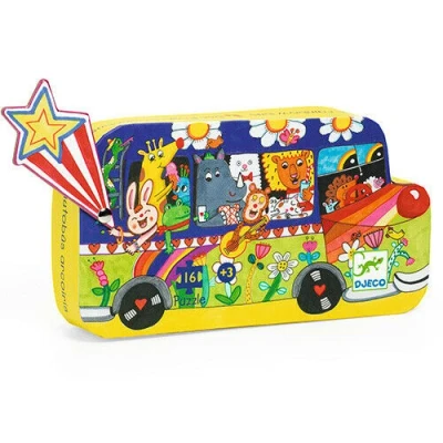 Afbeelding van Djeco LE BUS Arcenciel 16 PCS Puzzel voor kinderen, Maat: One Size, Multi coloured