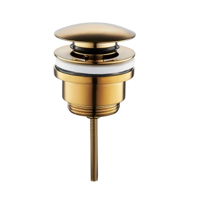 Afbeelding van Wiesbaden Luxe clickwaste 5/4 laag model geborsteld messing