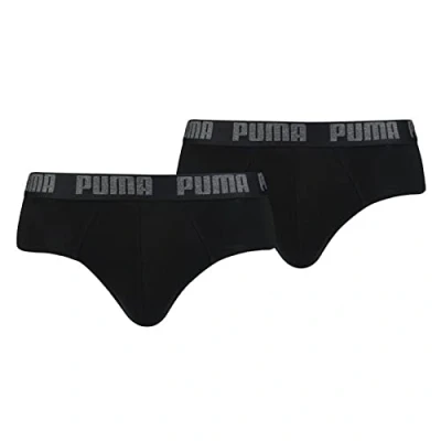 Afbeelding van PUMA Basic Korte herenslips (2 stuks), zwart/zwart, M