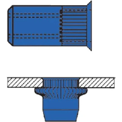 Afbeelding van Gesipa 1433713 Popmoer (Ø x l) 9 mm 15.5 M6 Staal 250 stuk(s)