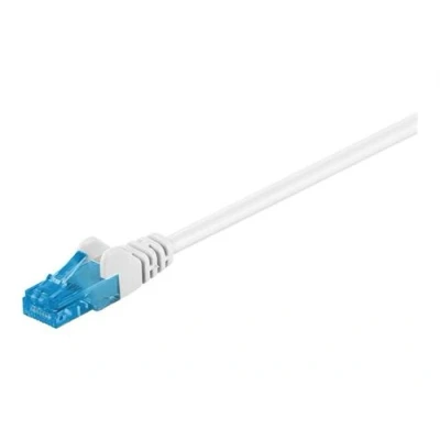 Image de goobay Cordon de raccordement RJ 45 (M) pour 5 m UTP CAT 6a sans halogène, crochet, bloqué blanc