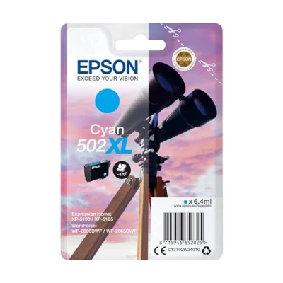 Afbeelding van Epson 502XL (C13T02W24010) Inktcartridge Cyaan Hoge capaciteit