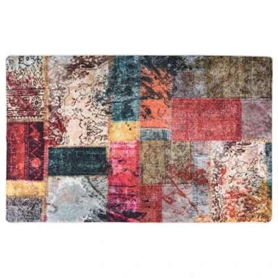 Afbeelding van Vloerkleed wasbaar anti slip patchwork 160x230 cm meerkleurig