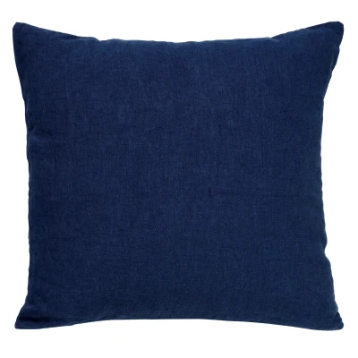 Afbeelding van Dutch Decor LINN Sierkussen 45x45 cm 100% linnen effen kleur Insignia Blue donkerblauw