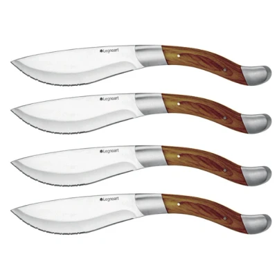 Afbeelding van Legnoart Steakmes 4pcs Angus Legno24 Essenhout Giftbook