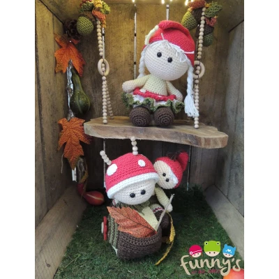 Afbeelding van Haakpakket Funny Mushroom set