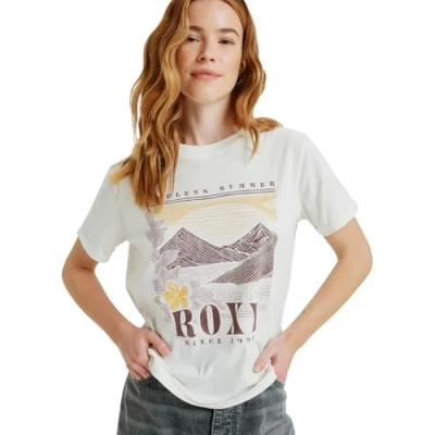 Afbeelding van Roxy Ocean Regular Poster Tshirt print, Dames, Maat: XXL, Woodsmoke