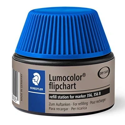 Afbeelding van Staedtler, Marker, Lumocolor flipchart marker 488 56 navulstation voor 356 en B, één product, blauw (Blauw, 1 x)