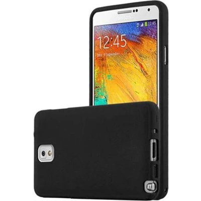 Afbeelding van Cadorabo Hoesje geschikt voor Samsung Galaxy NOTE 3 in FROST ZWART Beschermhoes gemaakt van flexibel TPU silicone Case Cover